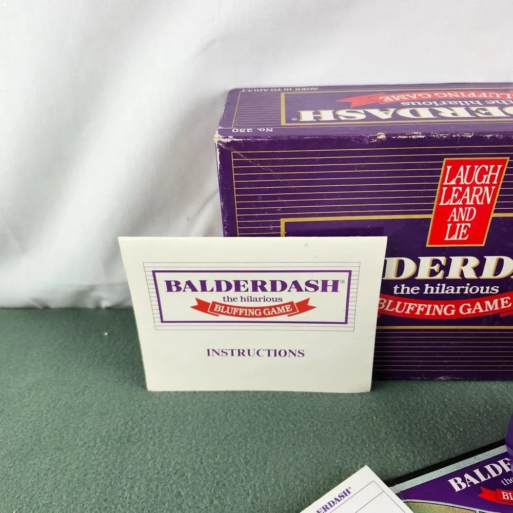 Balderdash Board Game  - 1984 - The Hilarious Bluffing Game - Complete